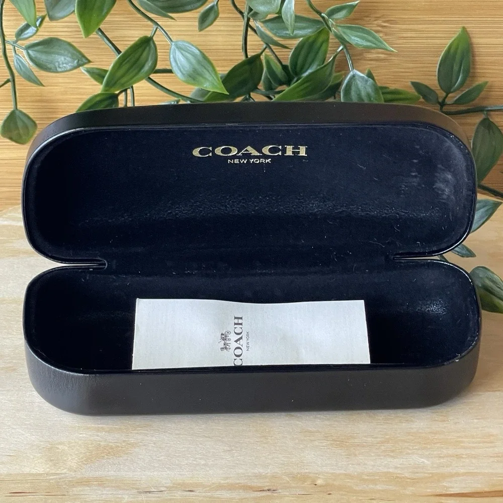 Coach New York Black Hard Case Eyeglasses Sunglasses Clamshell Holder Protective